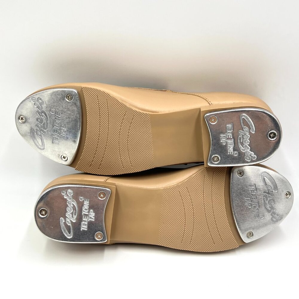 Capezio Womensā Size 7 7M 3800 Mary Jane Caramel Tan Buckled Dance Tap Shoes - Picture 9 of 12